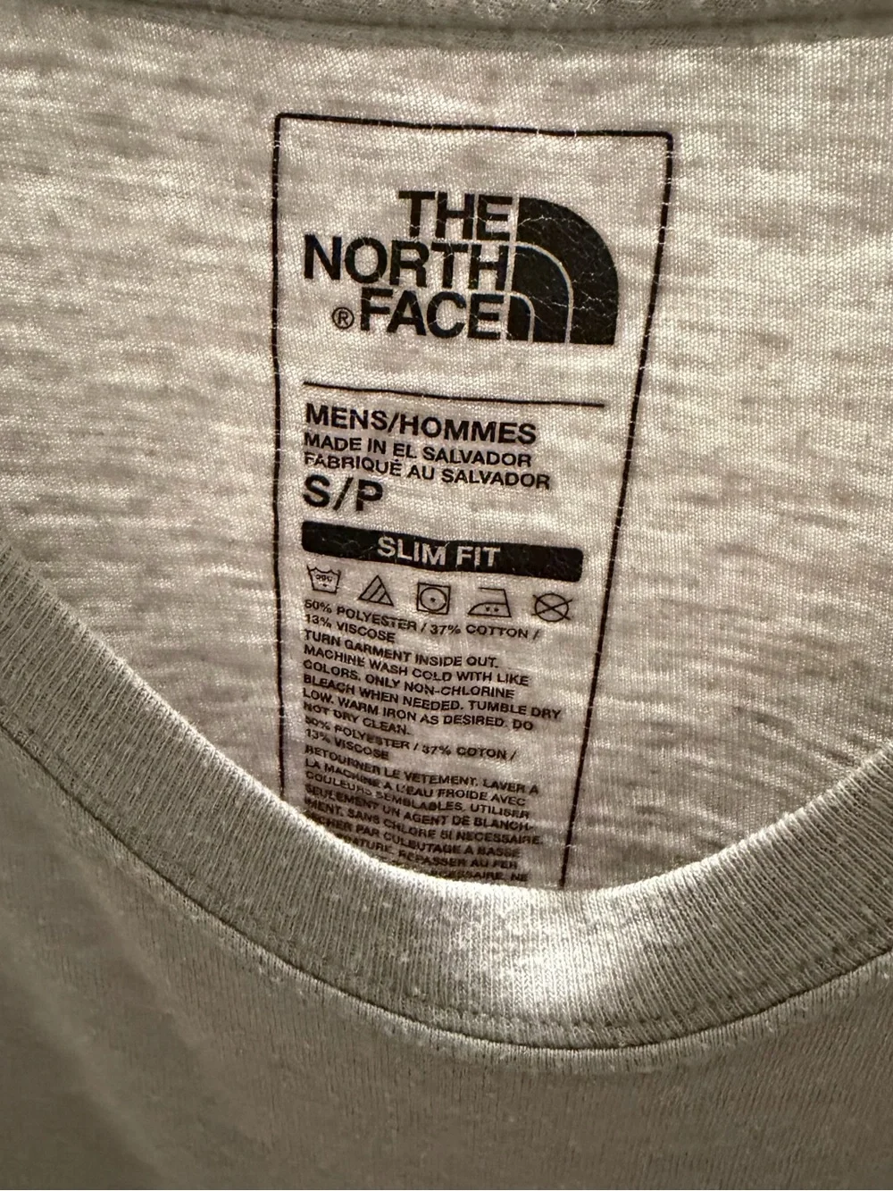 The North Face Men’s Short Sleeve Logo Tee - Light Gray with Black Print